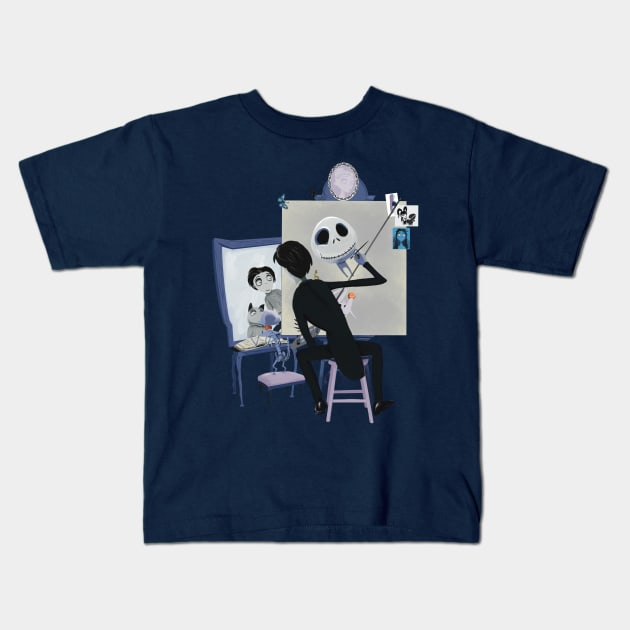 Time Lapse Selfie Kids T-Shirt by seamustheskunk